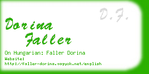 dorina faller business card